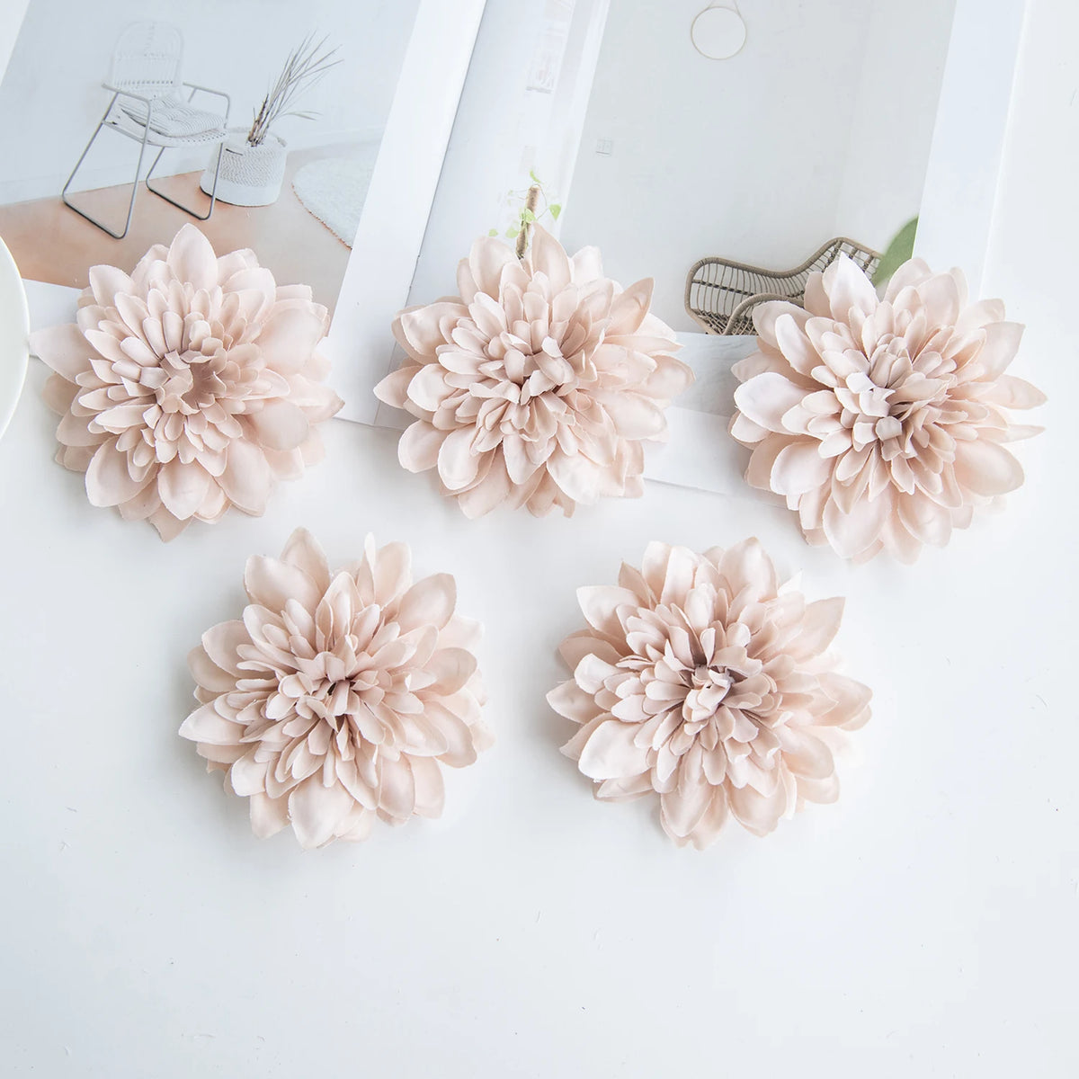 Silk Rose Flower Heads 5/10 Pcs – Wedding & Home DIY Decor Artificial Flower Heads Babs COLOR 5 20 pieces