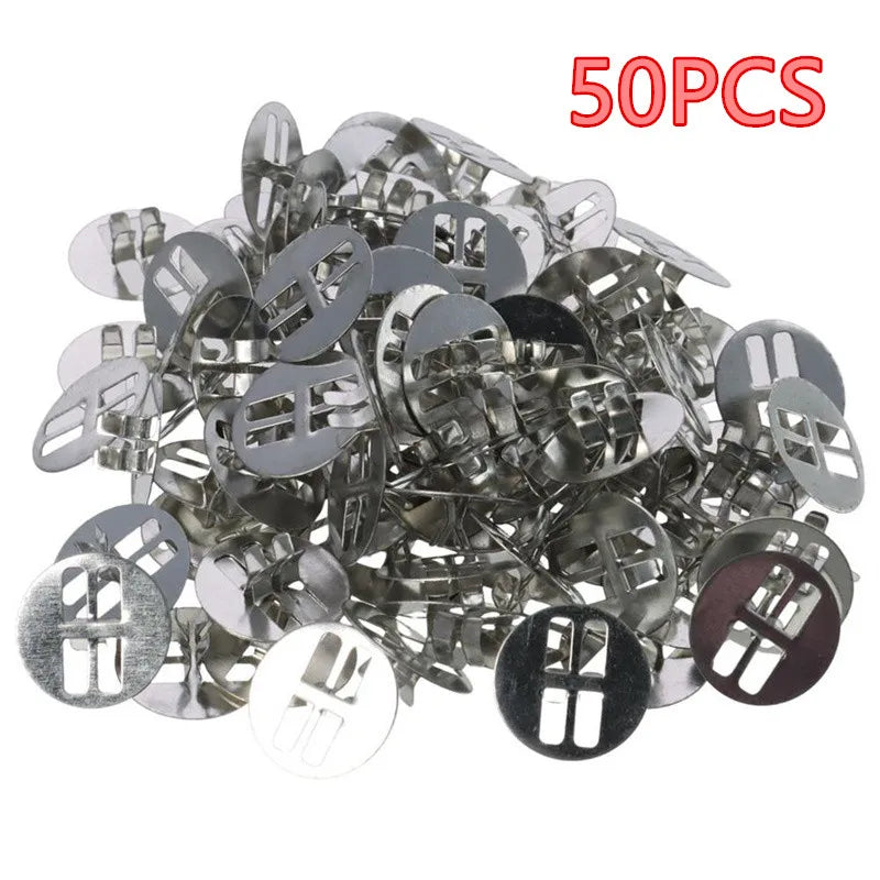 Wooden Wick Clips & Metal Wick Base Clips for Candle Making Candle Wick Clips Babs 50PCS