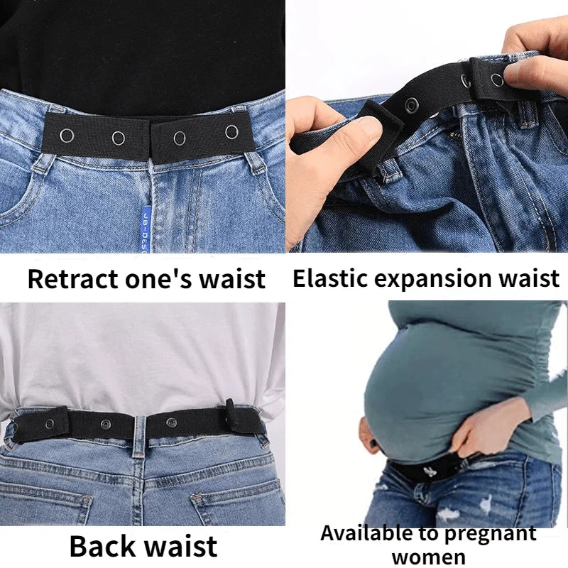 Elastic Waist Extenders – Adjustable Button Extender for Jeans Waist Extender Babs