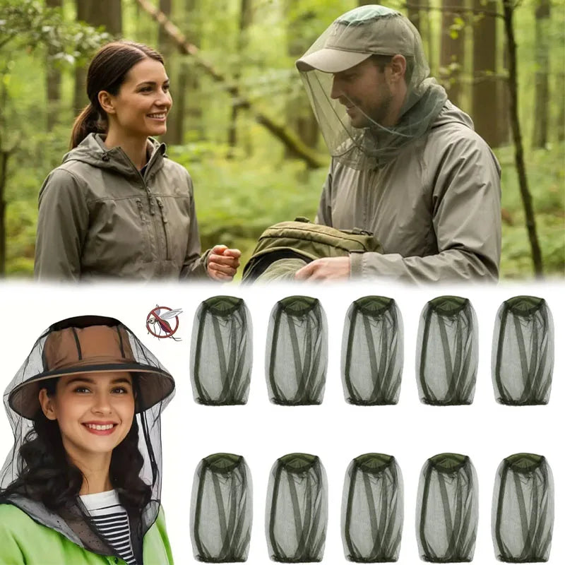 Breathable Mesh Mosquito Head Net Hat – Camping & Fishing Mosquito Head Net Babs