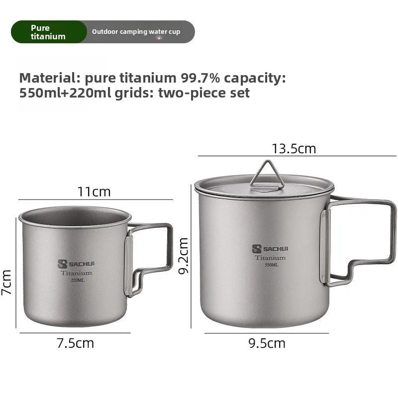 Pure Titanium Camping Mug & Portable Coffee Cup Set Titanium Camping Mug Babs 9