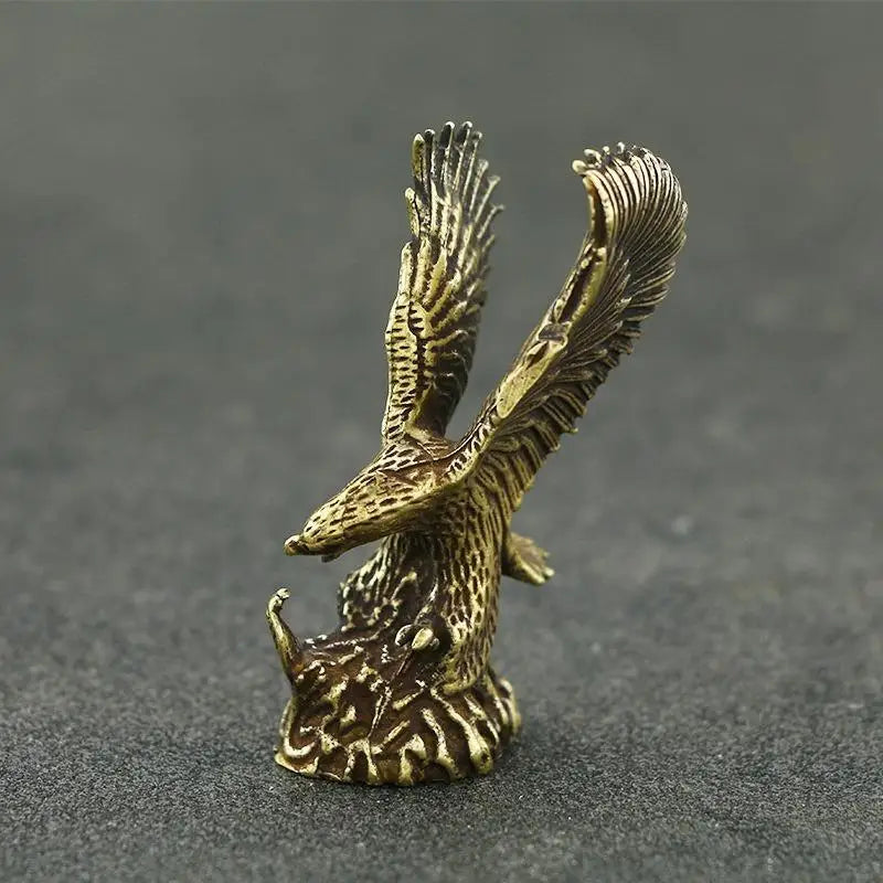 Antique Brass Flying Eagle Figurine | Copper Office Decor Gift Brass Figurine Babs