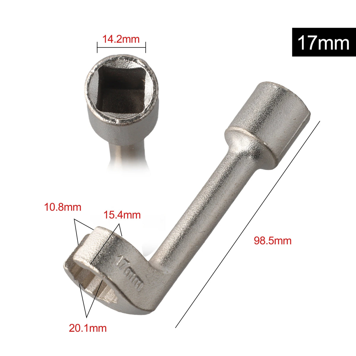 Diesel Fuel Line Socket Wrench 12–19mm L-Shape 1/2 Drive Fuel Line Socket Wrench Babs 17mm