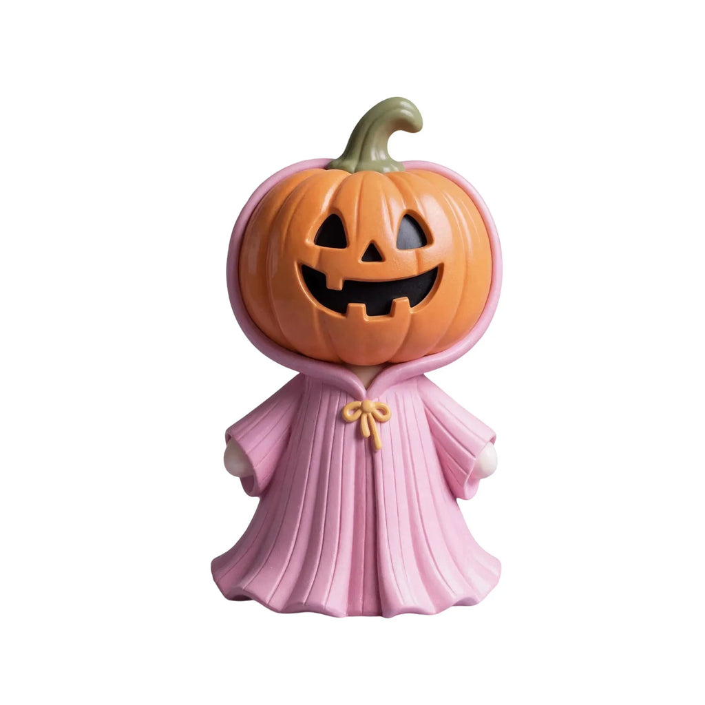 Halloween Pink Pumpkin Ghost Resin Ornament | Cute 3D Decor Halloween Resin Ornament Babs A One Size