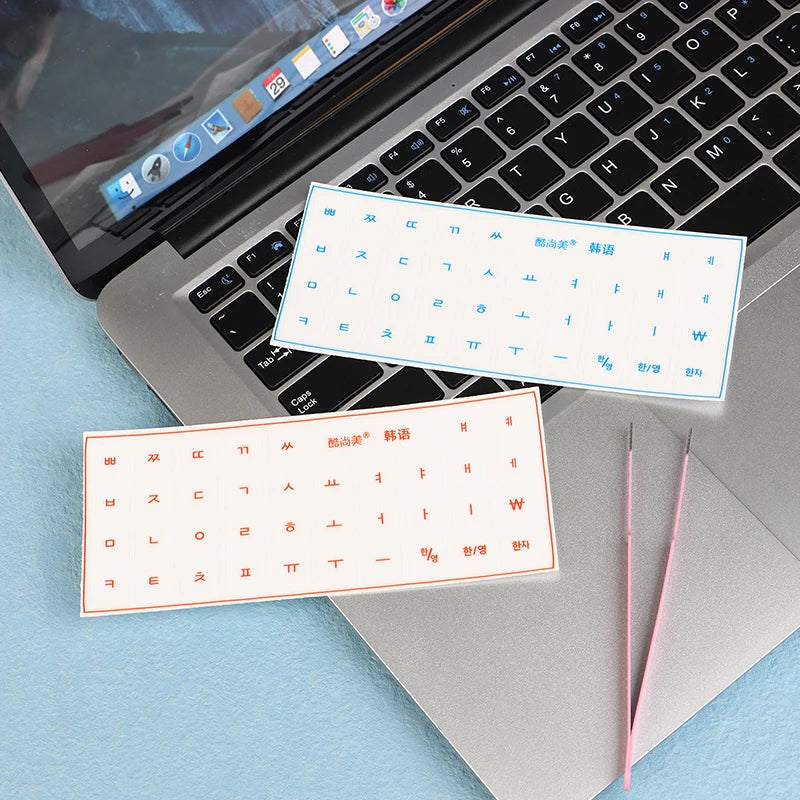 Korean Keyboard Stickers – Transparent Film, Universal Laptop & Desktop Keyboard Stickers Babs