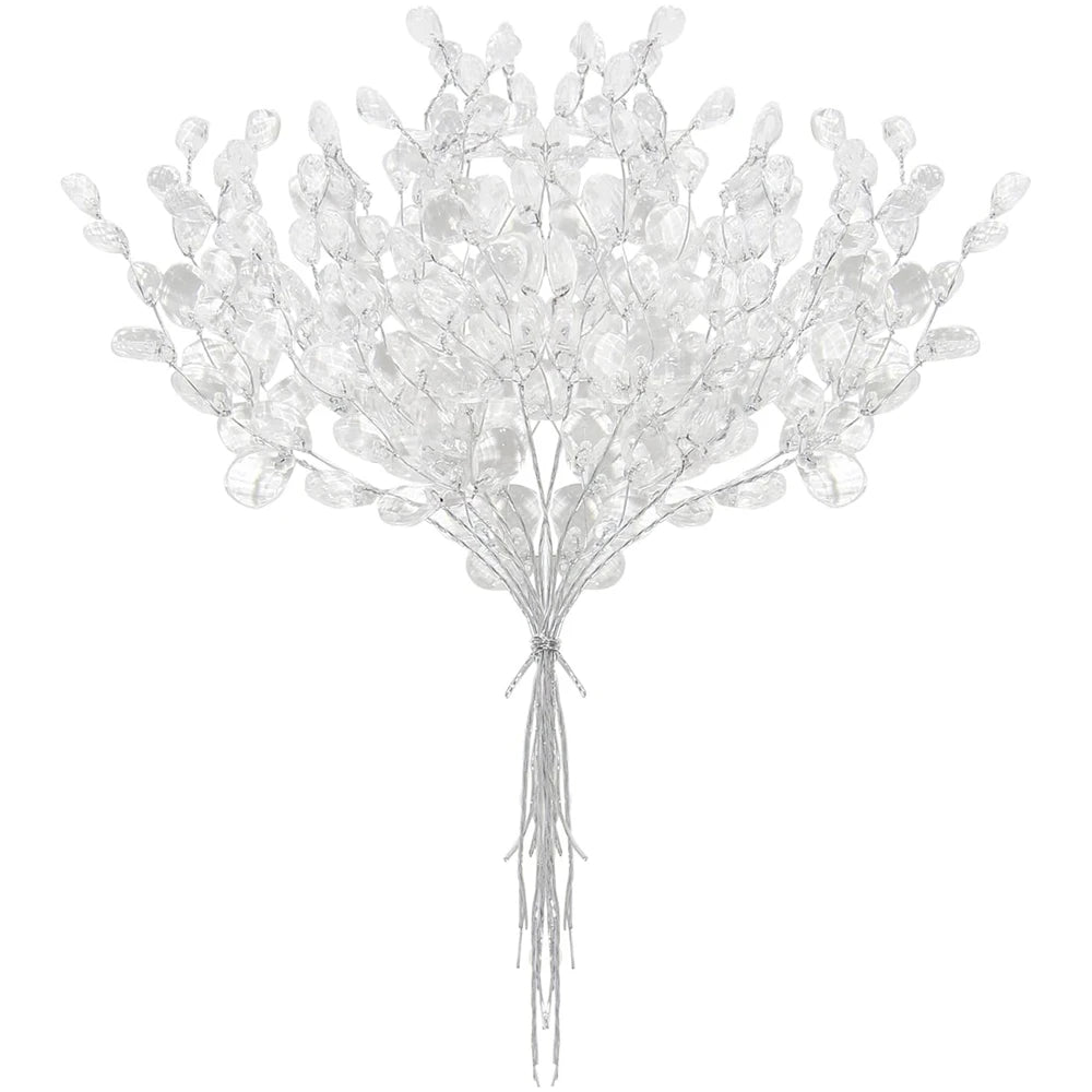Acrylic Crystal Water Droplet Flowers – Wedding & DIY Décor Artificial Craft Flowers Babs