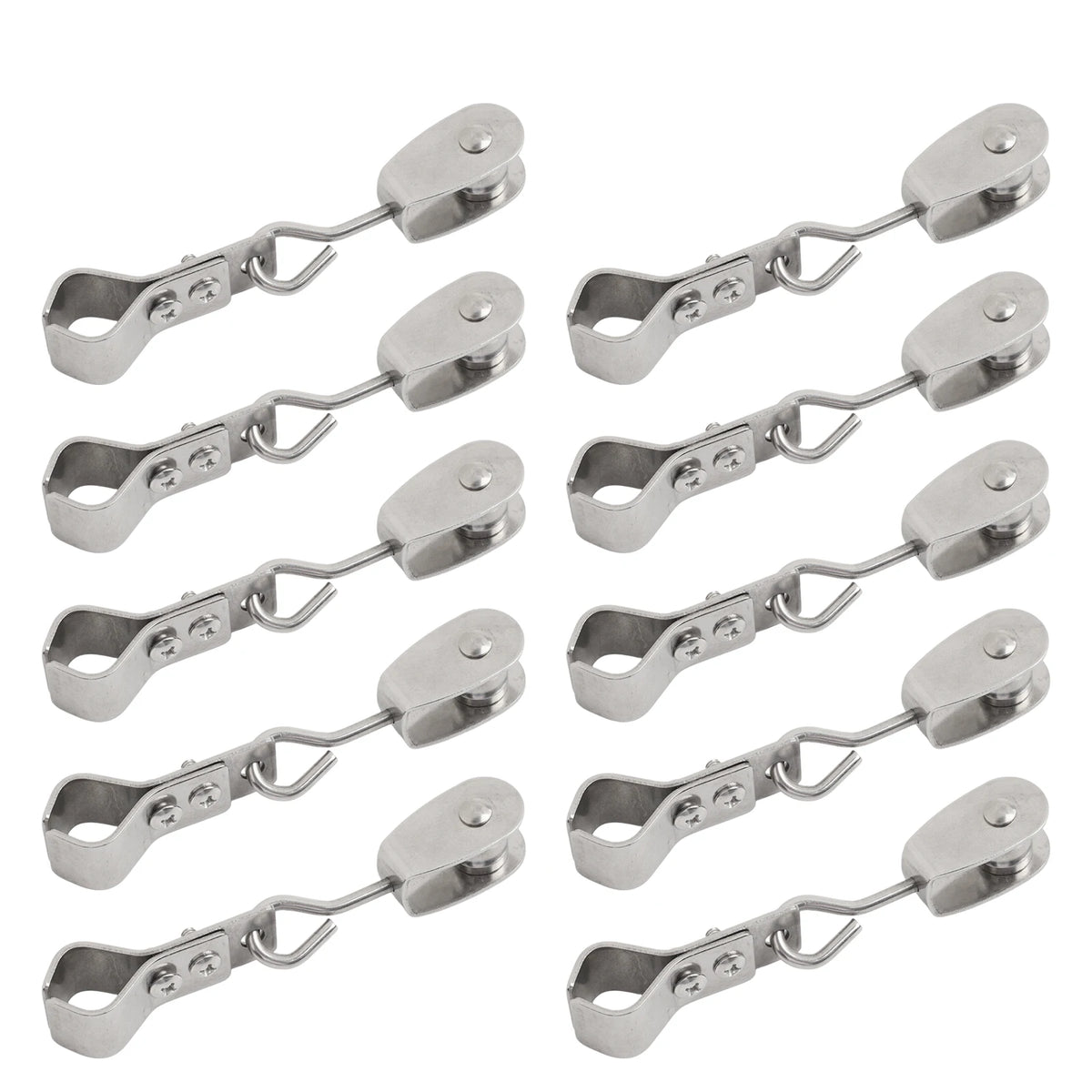 10pcs 304 Stainless Steel Pulley Clamp – Shade Sail Wire Hanger Pulley Pipe Clamp Babs