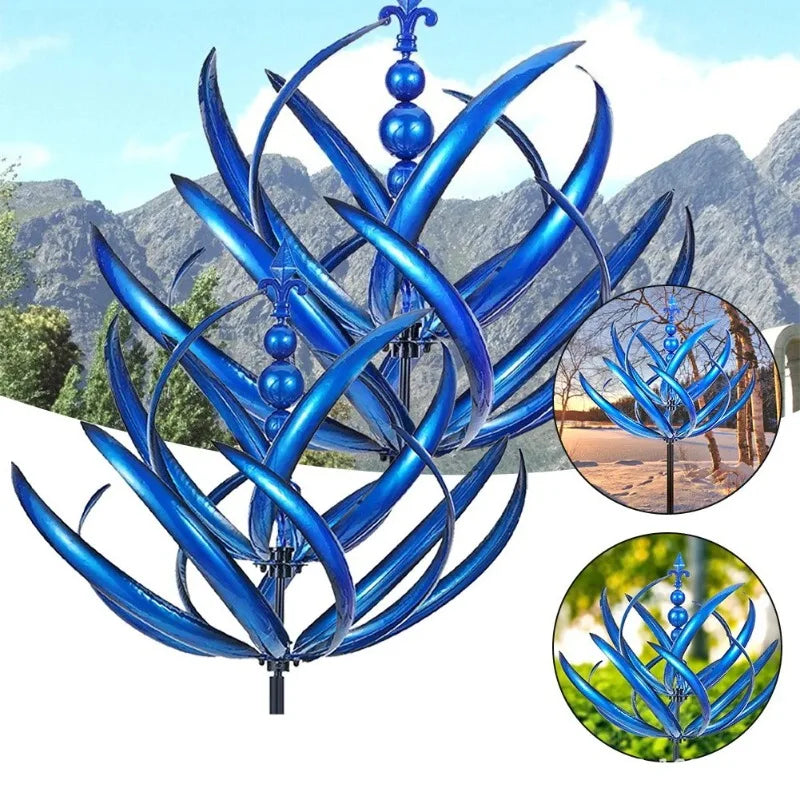 Metal Wrought Iron Spinning Windmill Outdoor Garden Wind Rotator Garden Wind Rotator Babs