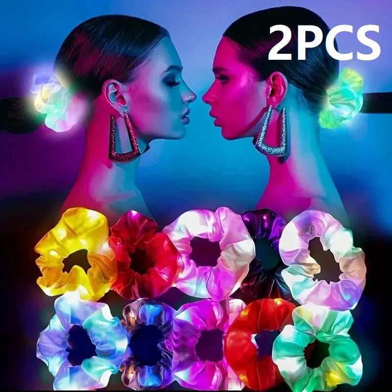 2PCS LED Glow Flower Crown Headbands – Party & Festival LED Party Headband Babs