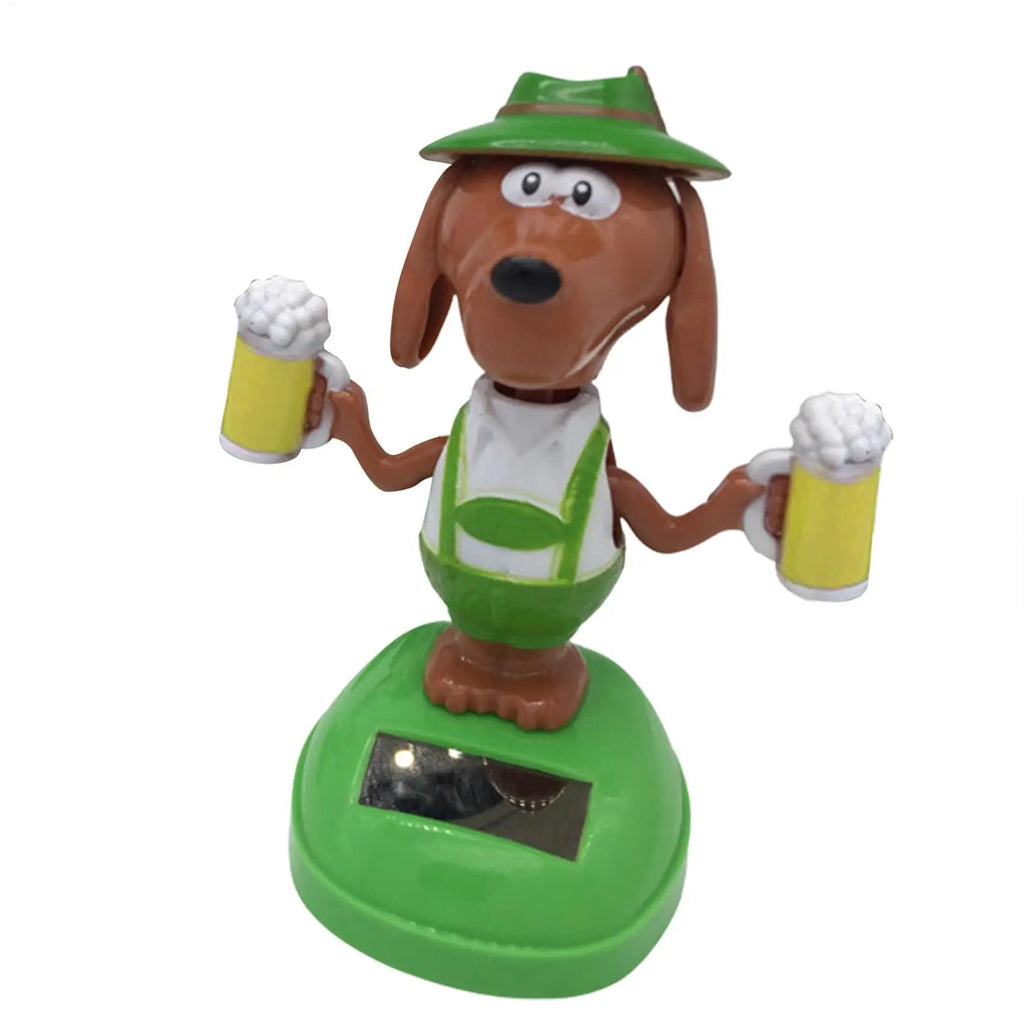 Solar Dancing Dog Dashboard Ornament | Car Bobble Head Decor Solar Dashboard Ornament Babs