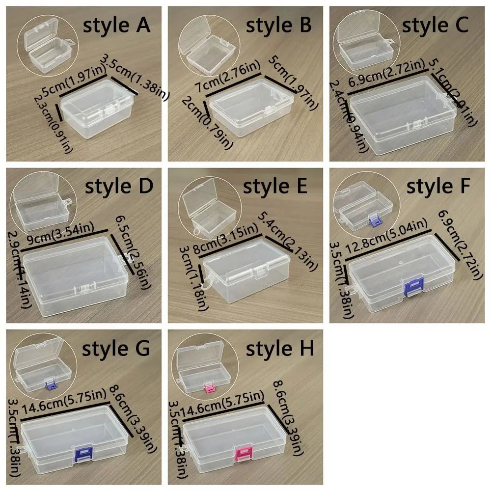 Mini Transparent Flip-Cover Storage Box – Jewelry & Craft Plastic Storage Box Babs