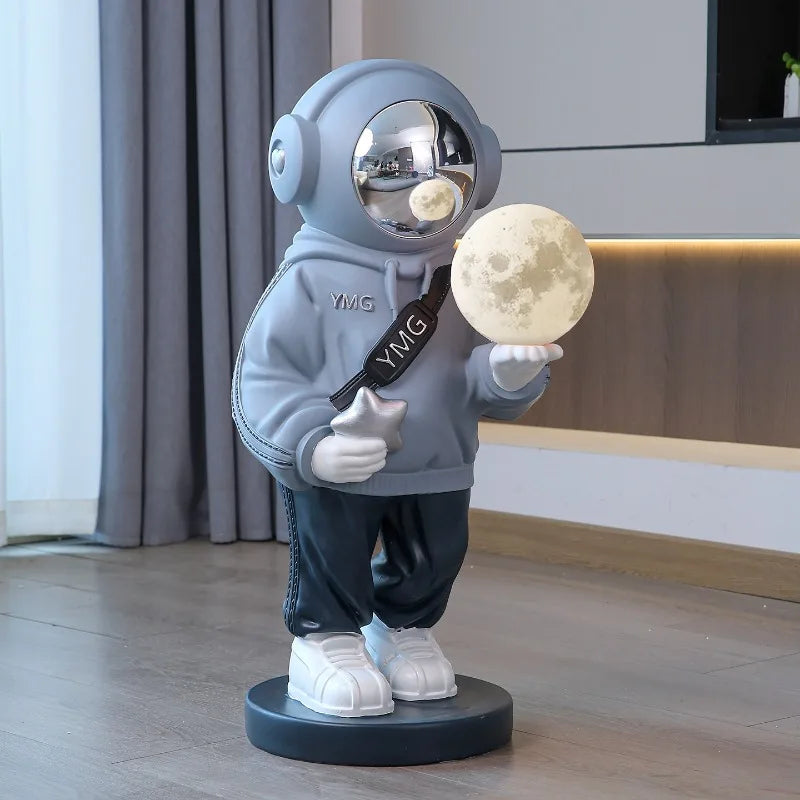 Astronaut Landing Resin Figurine | Modern Home Décor Sculpture Decorative Figurine Babs