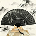 Chinese Foldable Hand Fan – Bamboo & Cloth, Wedding Wholesale Foldable Hand Fan Babs 02