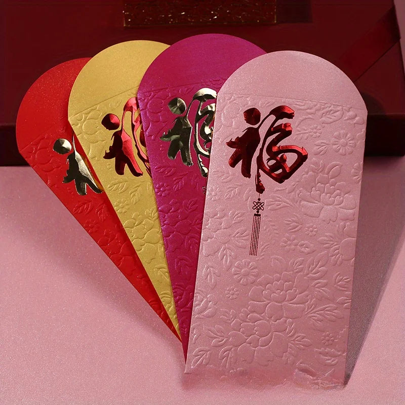 40 Lucky Red Envelopes 2025 – Gold Foil Wedding & New Year Gift Festive Gift Envelopes Babs