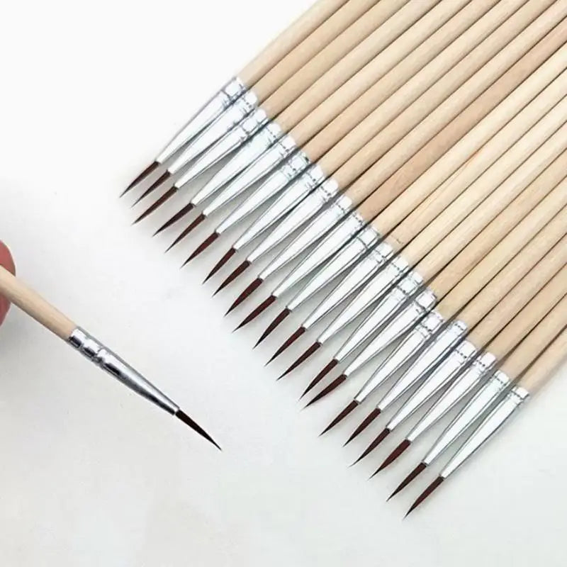 20Pcs Artist Paint Brush Set – Nylon Hook Line Pens for Art Artist Paint Brush Set Babs