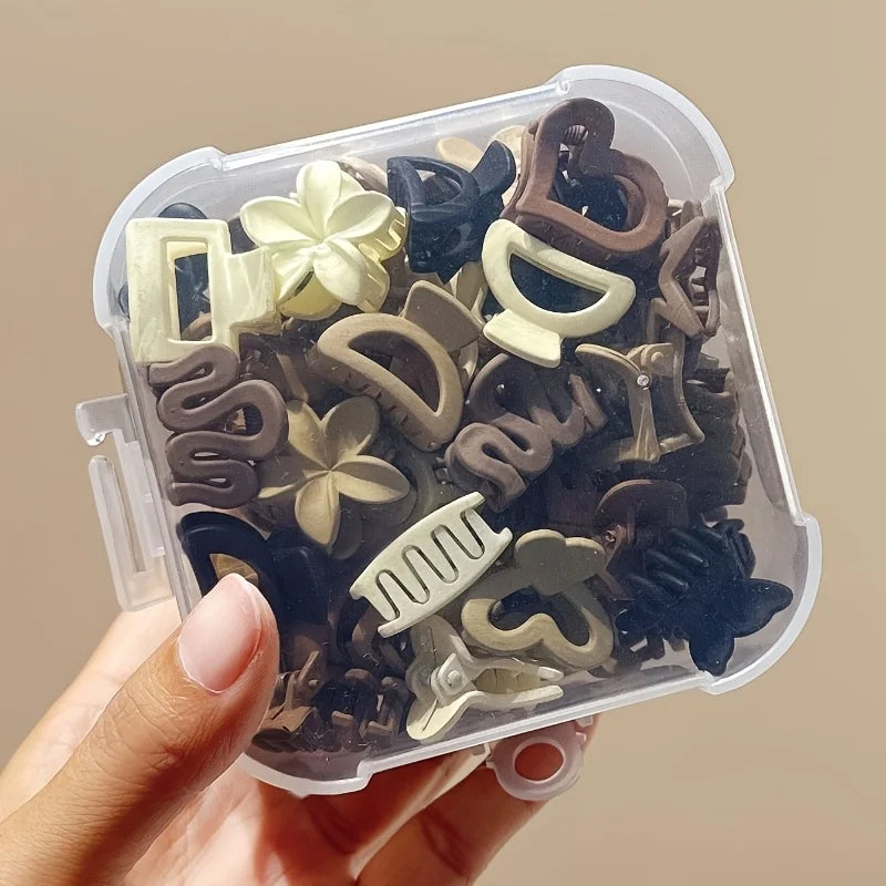 Beige Mini Hair Clips for Girls – 10/20/30 Pc Mixed Pack Hair Claw Clips Babs