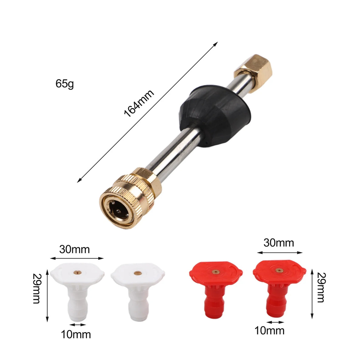 Pressure Washer Spray Lance & 4 Nozzles – Quick Connect Wand Pressure Washer Lance Babs