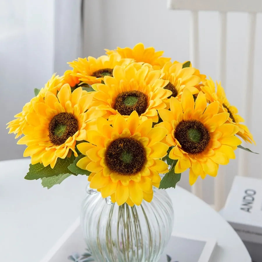Artificial Silk Sunflowers 1/3/5 Pcs – Wedding & Home Décor Artificial Silk Flowers Babs