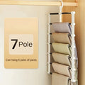 Multi-Layer Foldable Pants Hanger – Non-Slip Trouser Rack Pants Hanger Rack Babs 7 layers