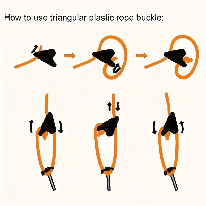 10pcs Non-Slip Tent Rope Tensioners – Camping Guy Line Adjuster Tent Rope Tensioner Babs