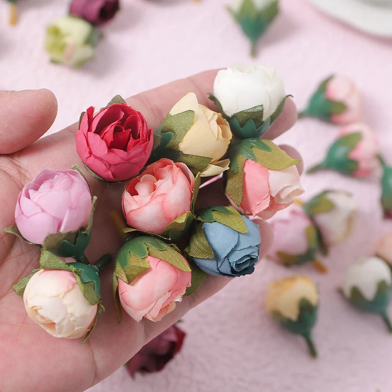 Silk Rose Artificial Flower Heads 10/50 Pcs – Wedding & Home Decor Artificial Flower Heads Babs