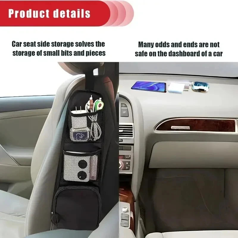 Car Seat Back Organizer Bag – Waterproof Oxford Storage Car Seat Organizer Babs