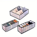 3-Piece Bra & Underwear Drawer Organizer Set | Closet Dividers Drawer Organizer Set Babs Black