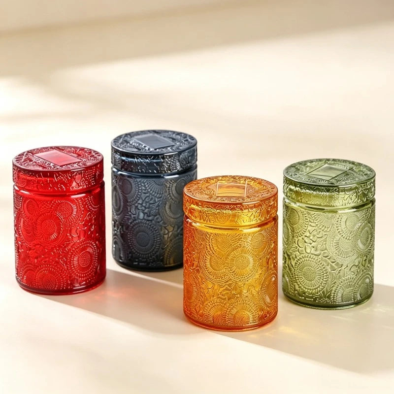 Glass Candle Jar with Lid – DIY Storage & Home Décor Glass Storage Jar Babs
