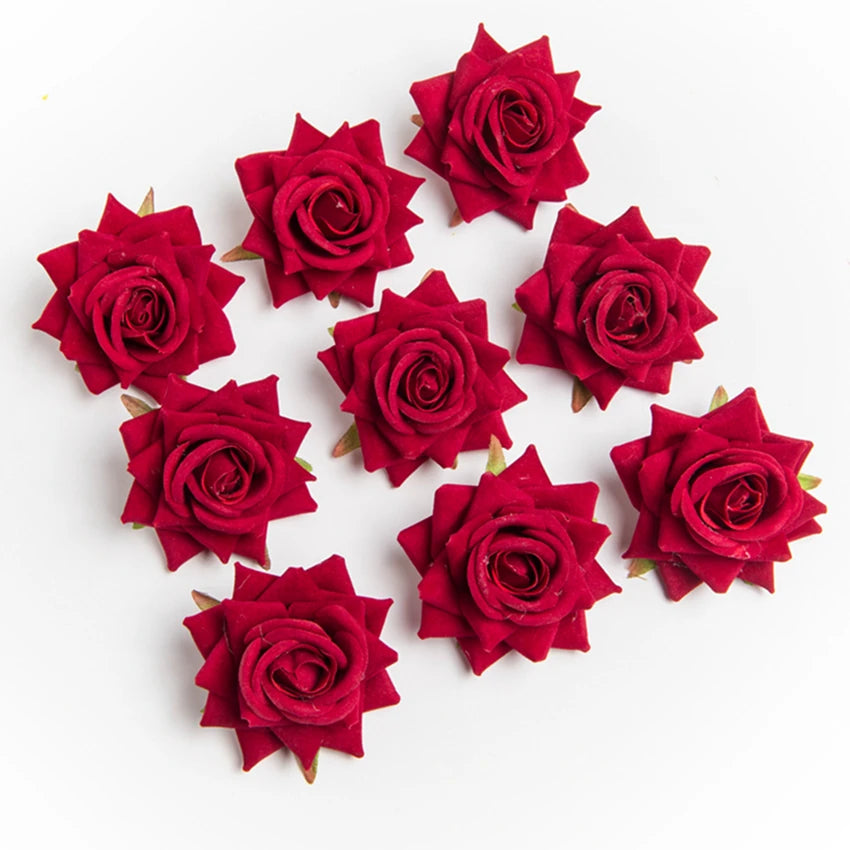 Silk Rose Artificial Flowers Wedding & Home Decor – 5/10 Pcs Artificial Silk Roses Babs Color 10 5 pcs