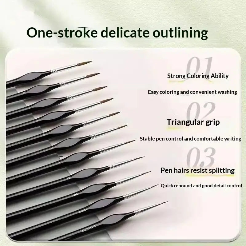 Professional Miniature Detail Paint Brush Set – Acrylic & Watercolor Miniature Paint Brush Set Babs