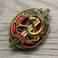 Soviet KGB Shield Copper Brooch Badge – USSR CCCP Collectible Pin Collectible Brooch Pin Babs copper