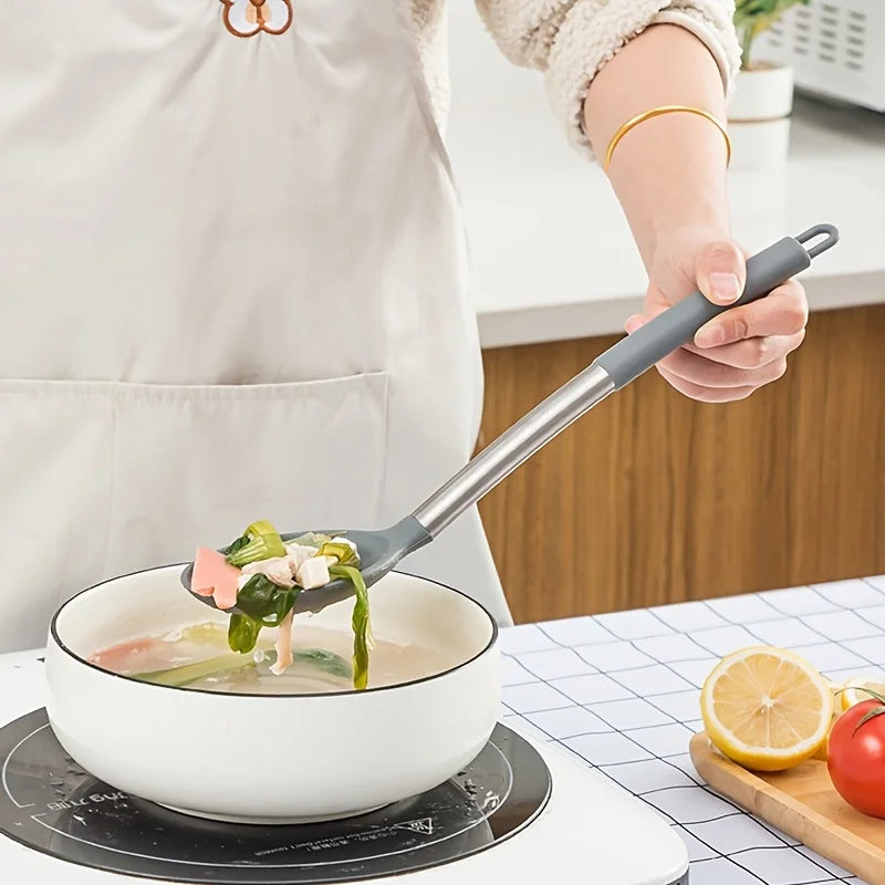 Silicone Spoon with Tube Handle – Heat-Resistant & Easy Grip Silicone Cooking Spoon Babs