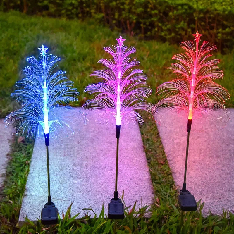 Solar Fiber Optic Garden Light – 7 Color LED Lawn Lamp Solar Garden Light Babs