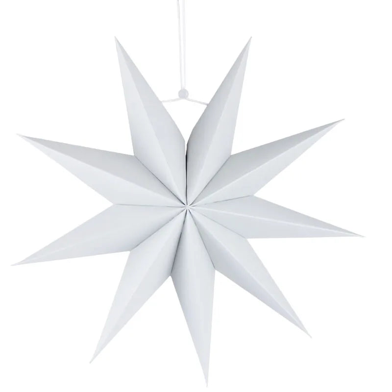30cm Hanging Paper Stars & Flowers – DIY Party Decorations Paper Party Decorations Babs white