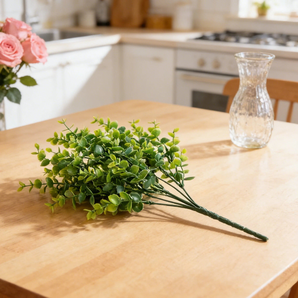 Artificial Eucalyptus Stems 3/5 Pcs – Faux Green Plant Décor Artificial Greenery Stems Babs