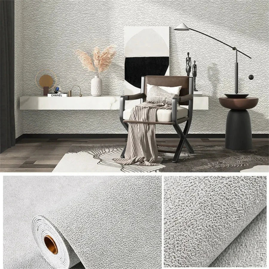 3D Self-Adhesive Wallpaper – Waterproof Wall Panel Decor Self-Adhesive Wallpaper Babs Diatom Light Grey 1000cmx50cm