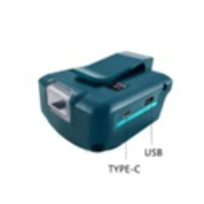Makita 18V/14.4V Battery Adapter ADP05 – LED Light & Dual USB Battery Adapter Babs TYPE-C With USB