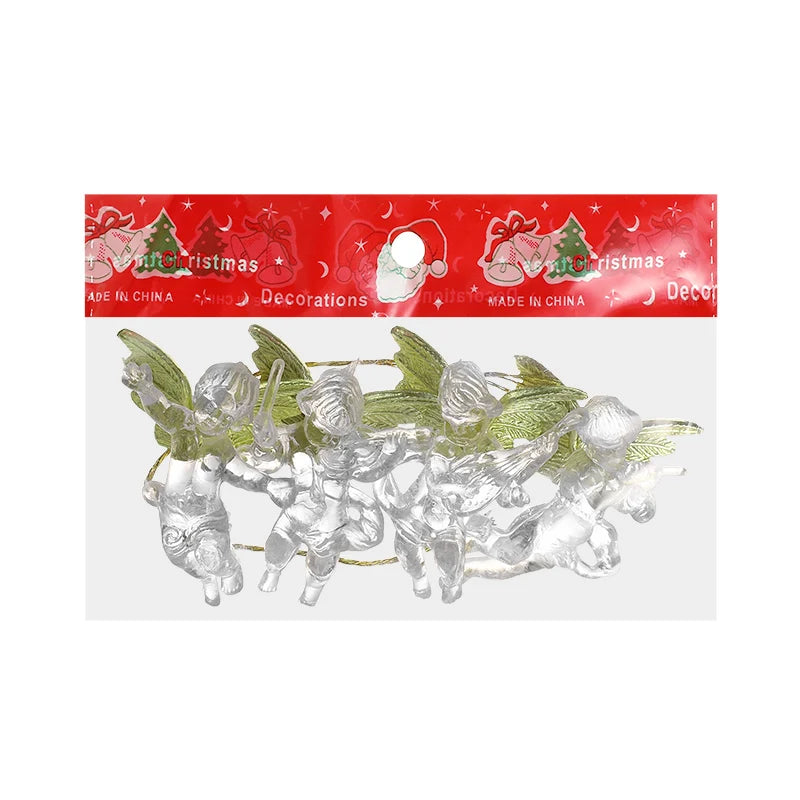 4pcs Christmas Acrylic Angel Ornaments – Holiday Tree Pendants Christmas Tree Ornaments Babs
