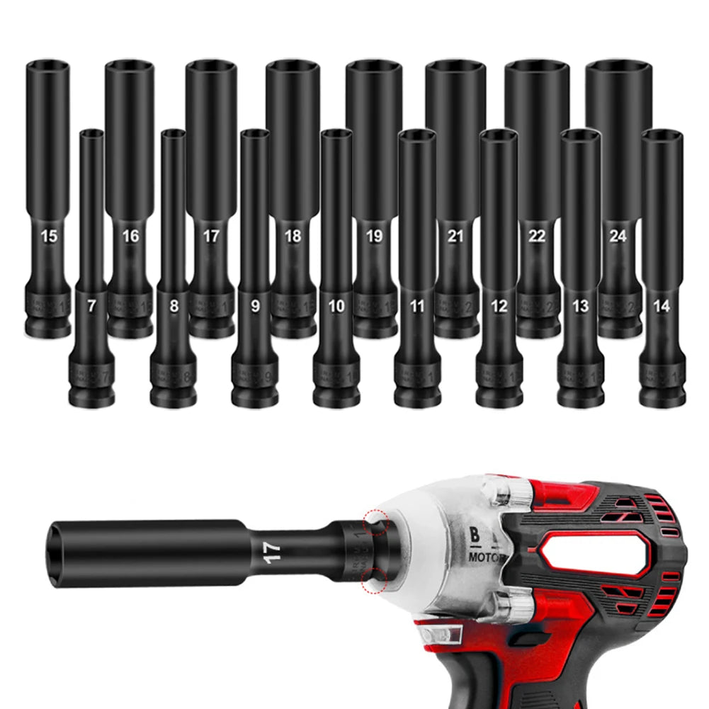 1/2" Drive Hex Socket Impact Wrench Adapter – Chrome Vanadium Socket Wrench Adapter Babs