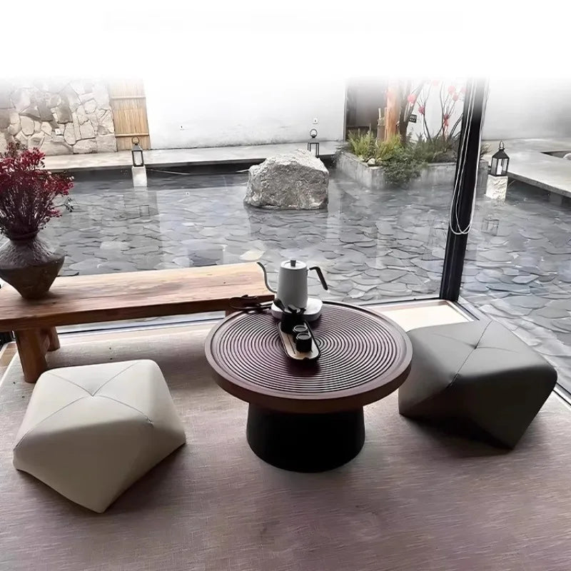 Octagonal Leather Ottoman Stool – Modern Luxury Living Room Seat Ottoman Stool Babs