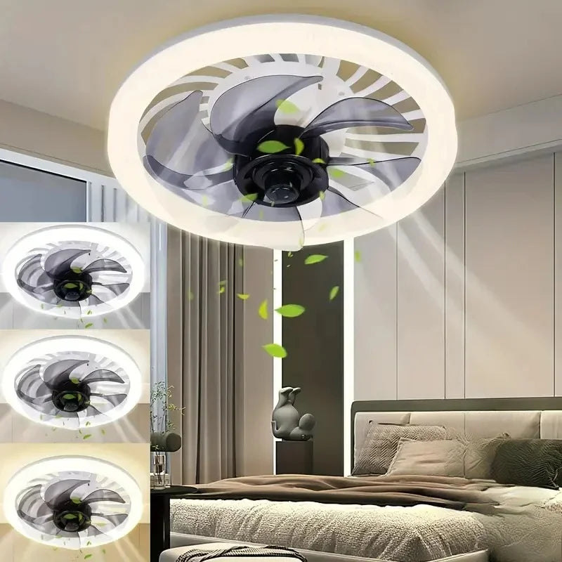 Modern Low Profile Ceiling Fan with Light & Remote – Dimmable LED Ceiling Fan Babs