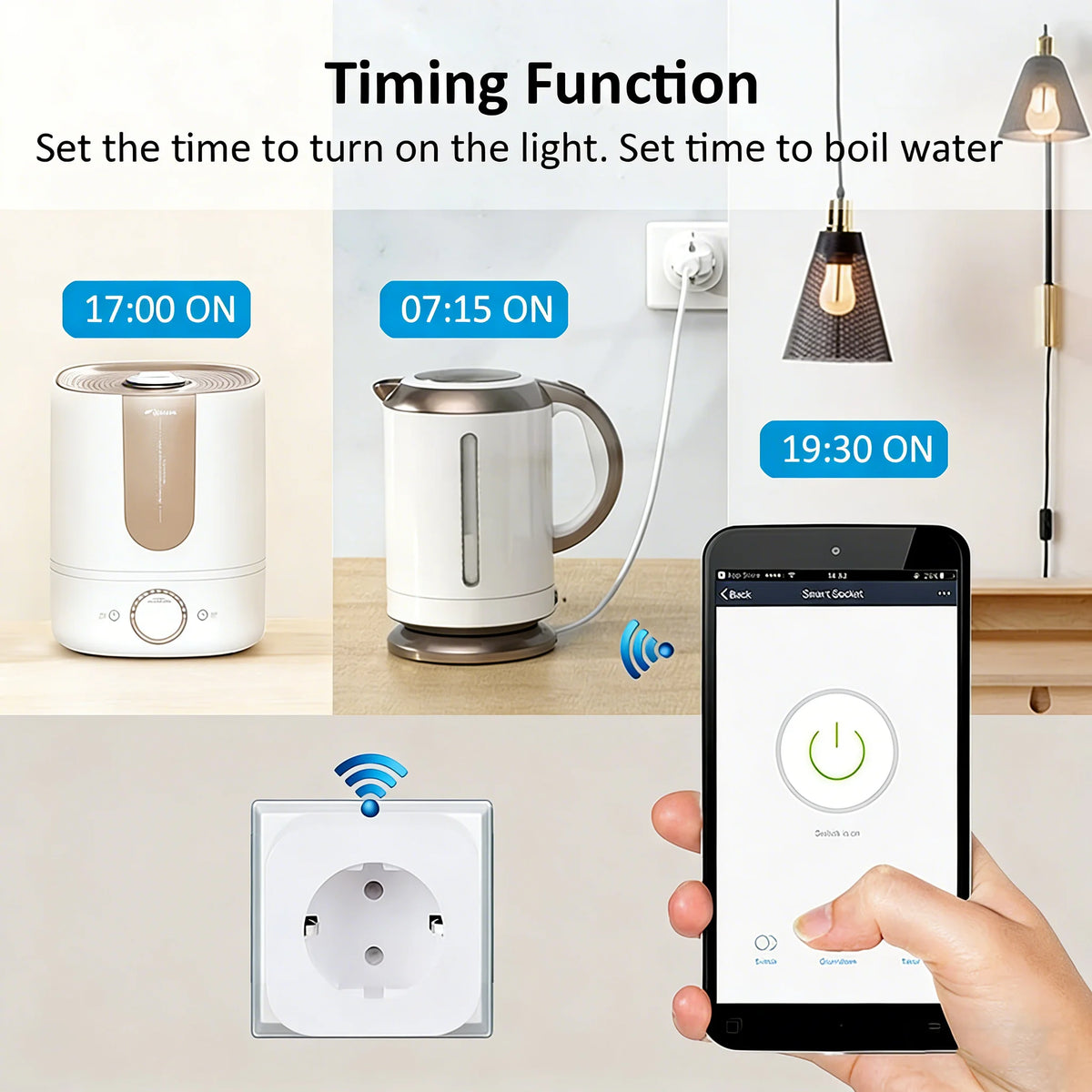 Tuya Smart EU Plug WiFi+BT 16A/20A Power Monitor | KEBIDUMEI Smart WiFi Plug Babs