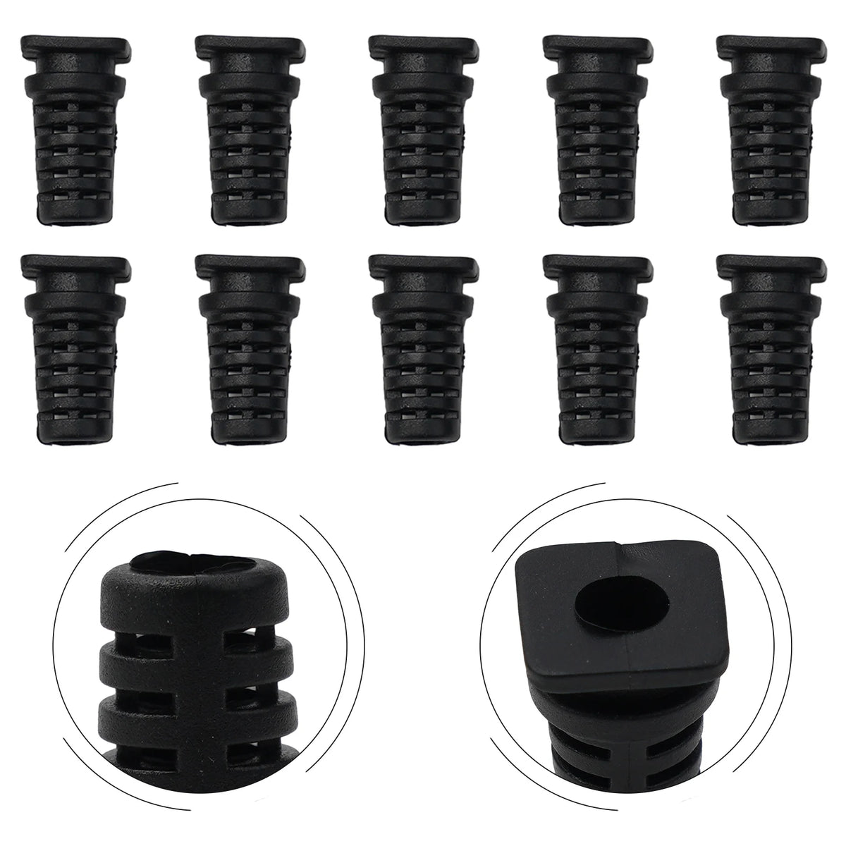 10pcs Cable Gland Connector Rubber Strain Relief Cord Sleeves Cable Gland Connector Babs