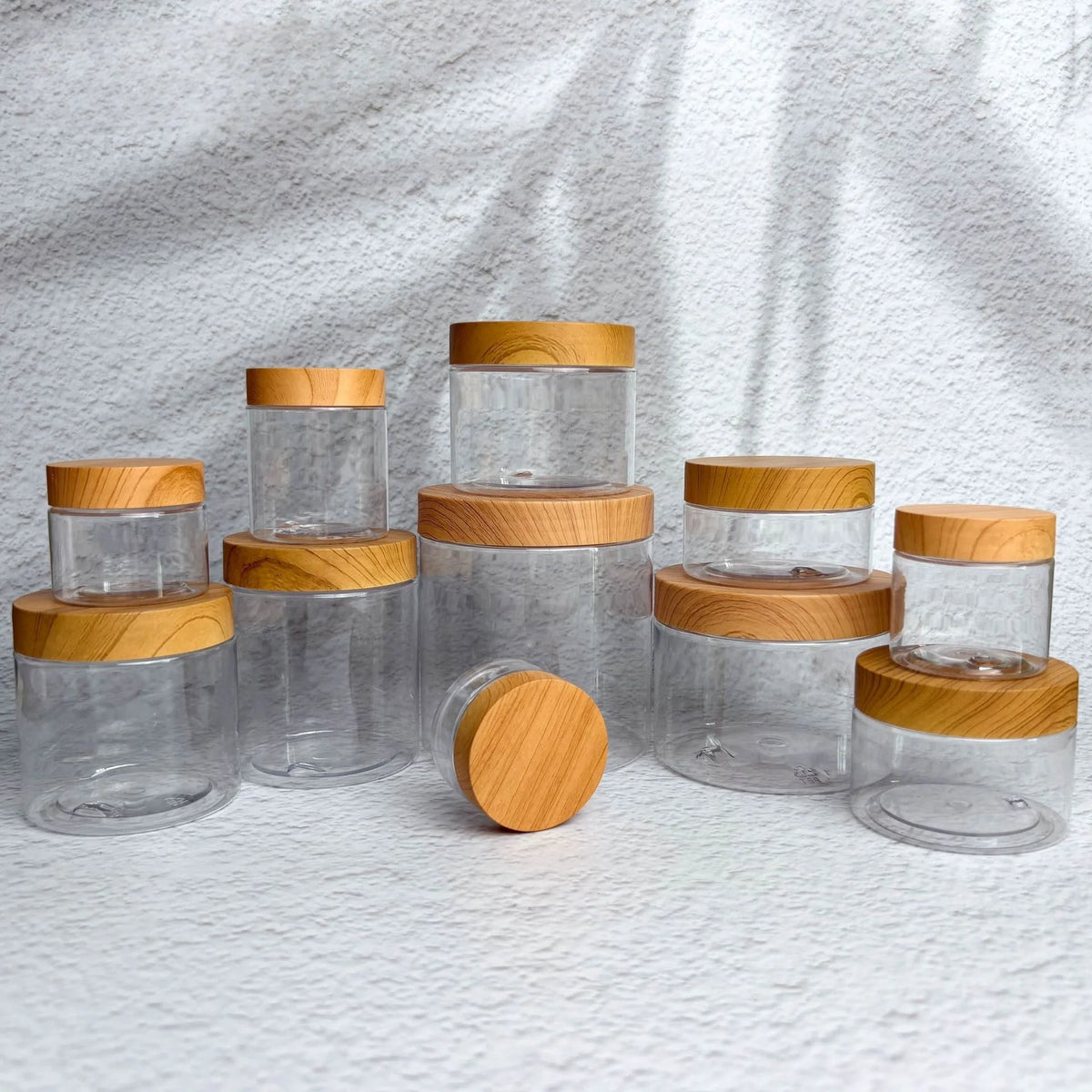 Clear Plastic Cosmetic Jars with Lids – Travel Storage Set Cosmetic Storage Jars Babs
