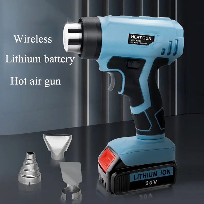 Cordless 18V Heat Gun 360W with 4 Nozzles – DIY & Craft Tool Cordless Heat Gun Babs