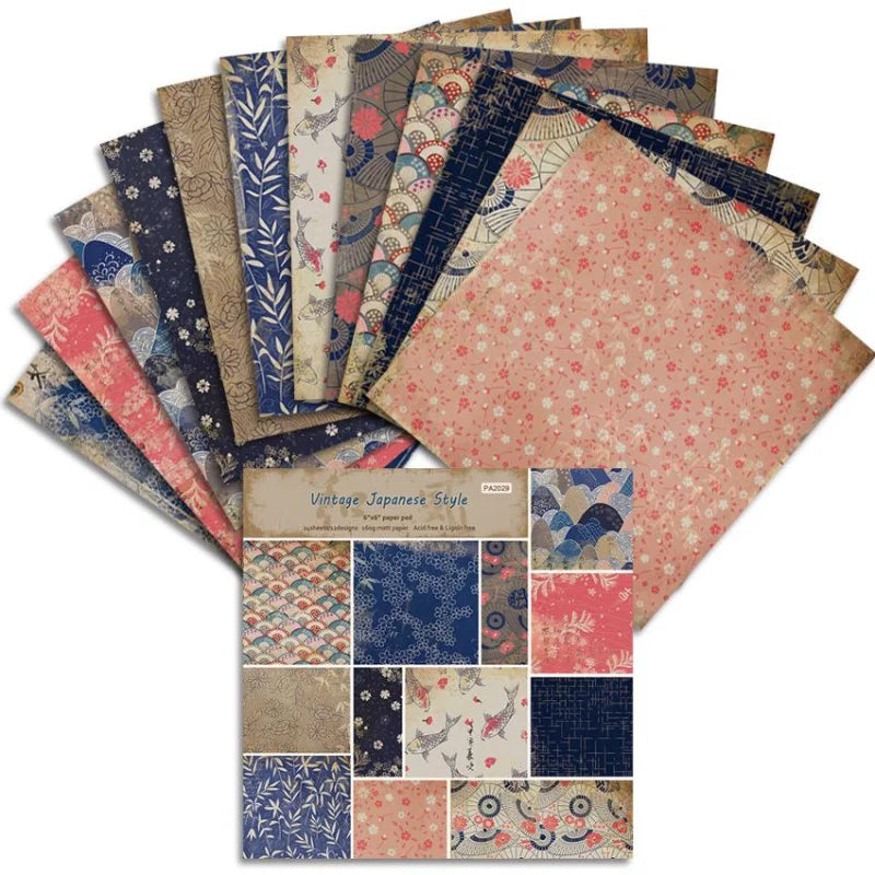 6x6 Vintage Scrapbook Paper Pad – 24 Assorted Pattern Sheets Scrapbook Paper Pad Babs