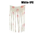 Halloween Blood Handprint Gauze Tablecloth – Haunted Décor Halloween Party Décor Babs White 5PCS