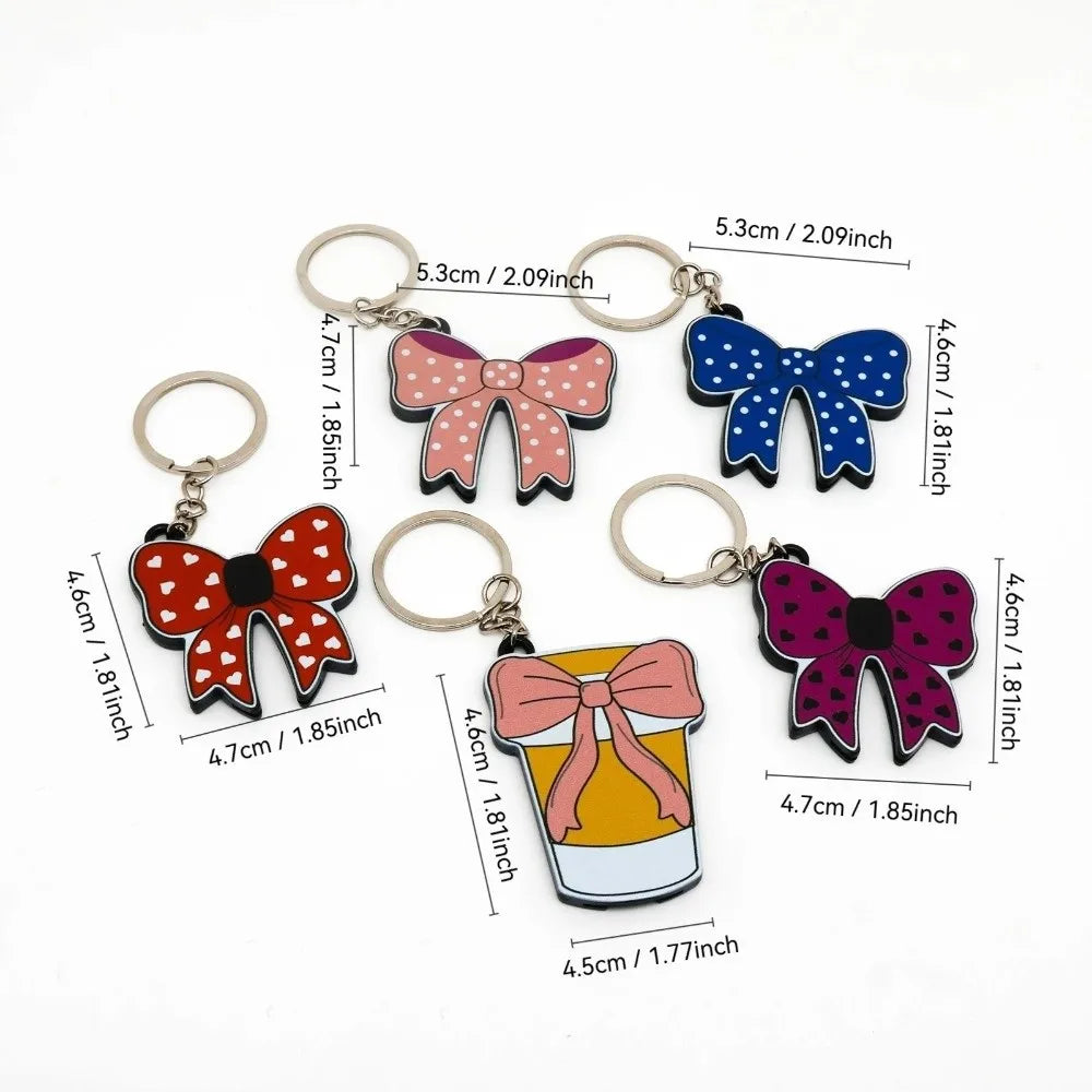 Bow Tie Keychain Bottle Opener – Cute Plastic Accessory Keychain Bottle Opener Babs