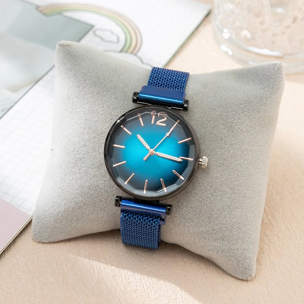 Women's Black Dial Quartz Watch – Ceramic Strap, Auto Date Ladies Quartz Watch Babs