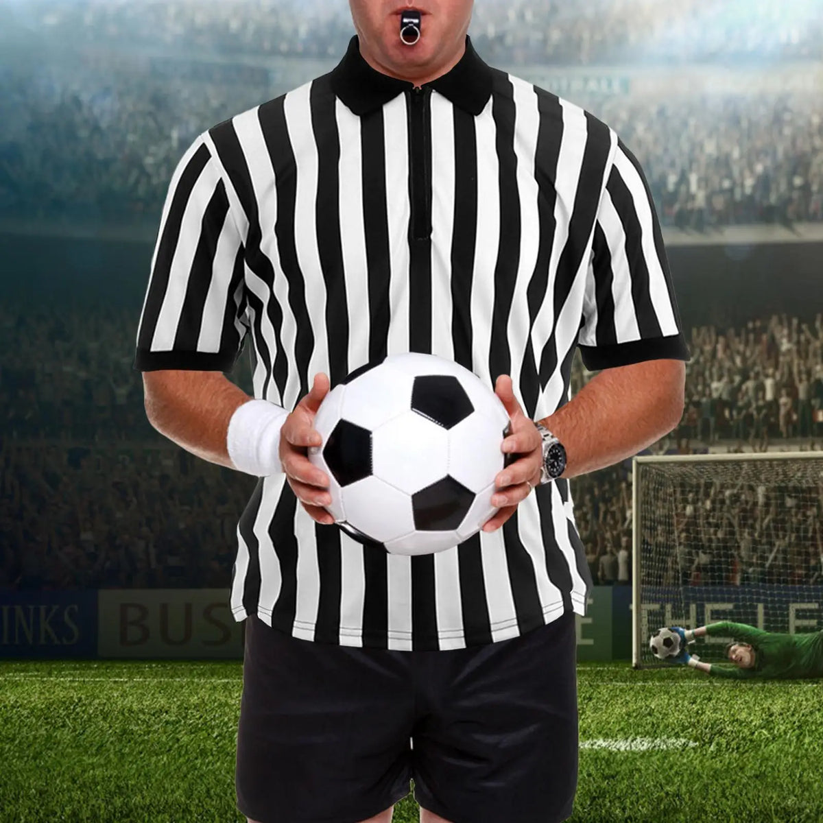 Moisture-Wicking Referee Shirt – Unisex Collared Sports Tee Sports Referee Shirt Babs